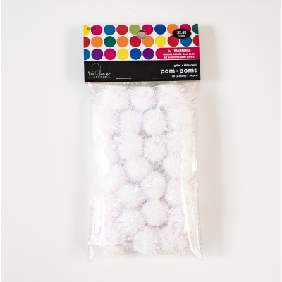 Christmas DIY handmade creation glitter pompoms